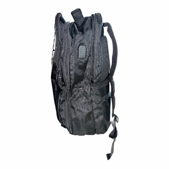 Matien Black Backpack Carry On Travel Bag 17 inch New - Picture 8 of 13